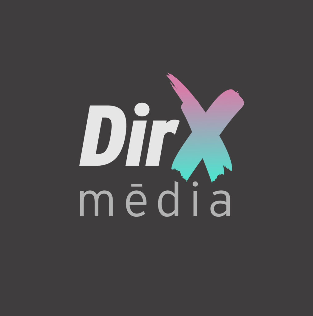 DirXMedia Logo couleurs Fond Noir