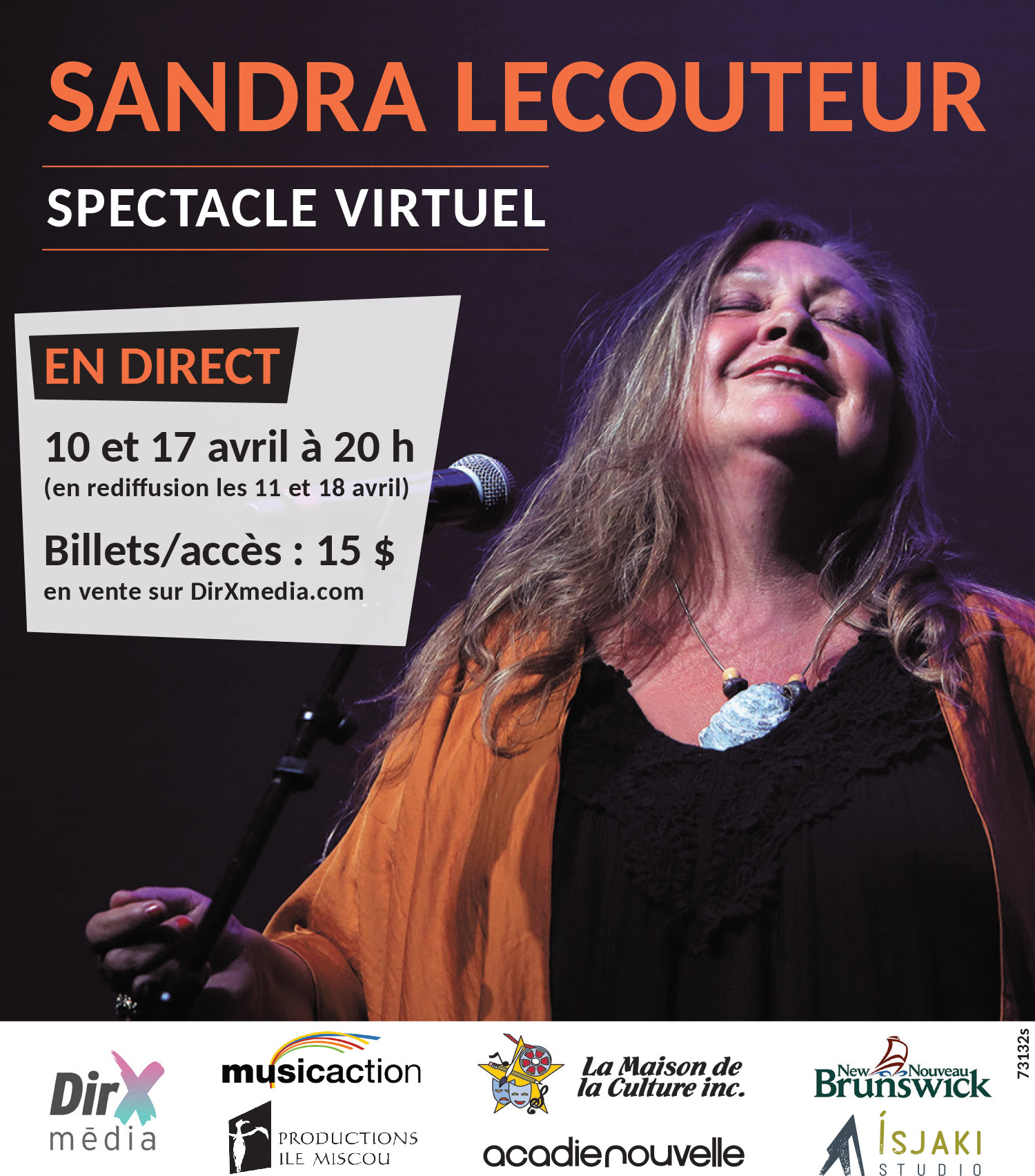 Sandra Le Couteur en spectacle virtuelle sur la plateforme DirXmédia